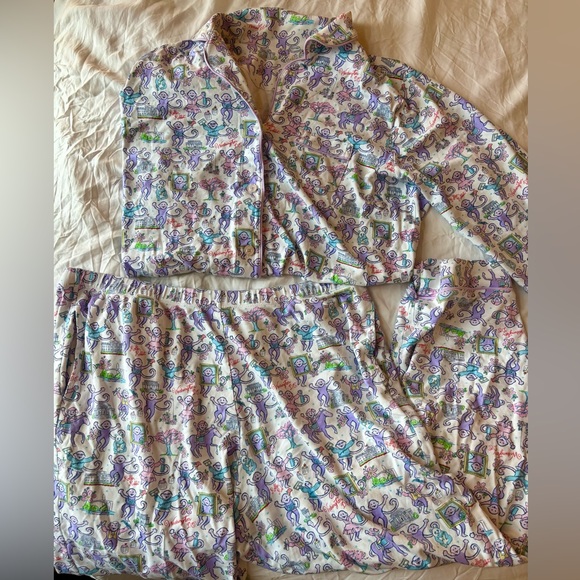 Limited Edition Roller Rabbit Georgetown Monkey Collection Long-Sleeve PJs - Picture 7 of 8